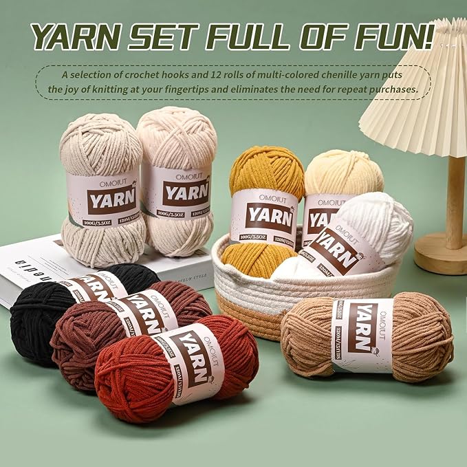 20 Pack 70.5oz/2624yds Bulky Multicolor Yarn Set, Plush Chenille Blanket Yarn for Crocheting, Fluffy Velvet Yarns for Crochet, Fuzzy Baby Yarns for Crocheting Soft, Crochet Amigurumi B - Image 4