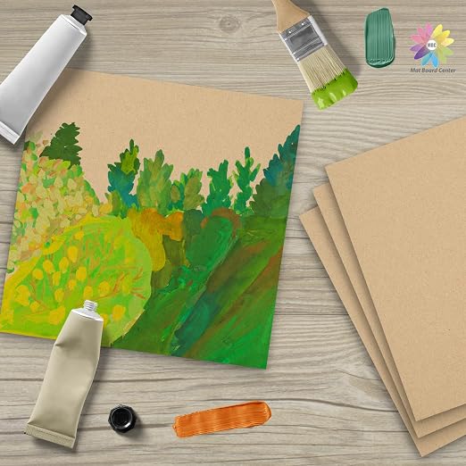 Mat Board Center, 50 Corrugated Cardboard Sheets 10x10 Inches Flat Card Board Inserts for Packing, Shipping, Mailing, DIY Crafts - Image 7