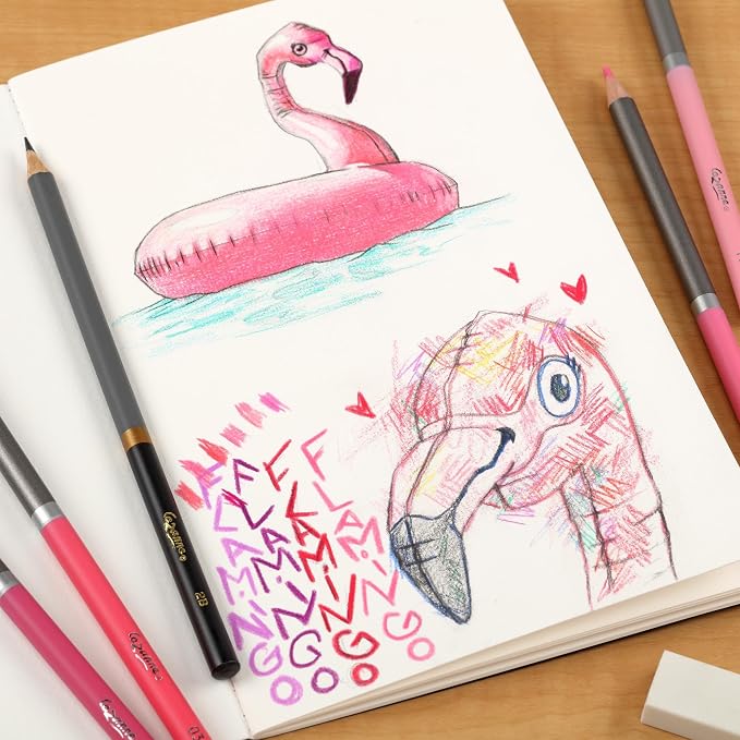 New York Central Eternity Ninety Flat Book - 8.5x5.5 Sketch Watercolor Journal - Red Soft Paperback Cover - Watercolor Sketchbook Journal w/Elastic Band, 10 Sheets 100% Cotton, 90 lb Cold-Pressed - Image 5
