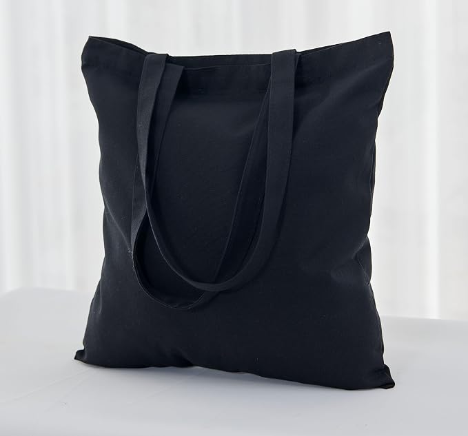 Canvas Tote Bags 15x16 – 2 | 6 | 12 Pack Reusable Cotton Totes for Grocery, Crafts, DIY, Painting - Image 5
