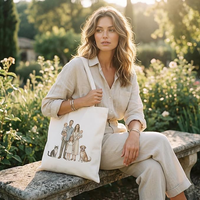 Custom Canvas Tote Bags Bulk with Logo 1 | 6 | 10 | 30 | 50 | 100 Pack Personalized Reusable Grocery Shopping Bags - Image 3