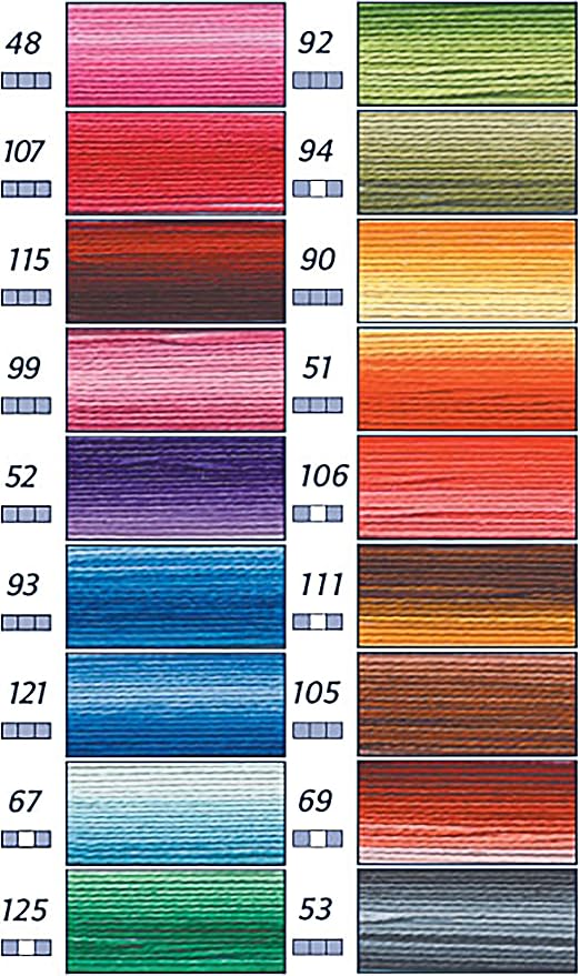 DMC Embroidery Floss, 36 Variegated Thread Pack Bundle with Bobbin Winder. | Cotton Multicolor Cross Stitch Threads, DMC Color Variations, Hand embroidery Yarn Set,Colorful string Kit. 8,7 Yard - Image 4