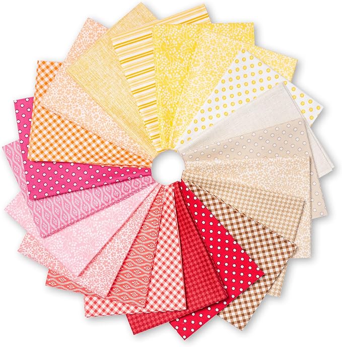 100% Cotton Fat Quarters Fabric Bundles for Sewing | 20 pieces of 18x22 inch geometric precut cotton fat quarters in the Pattern Play Tonals collection by ConnectingThreads
