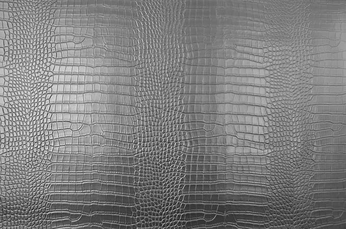Wento Alligator Skin PU Leather Fabric Faux Leather Fabric Black Crocodile Fabric Leather Upholstery Fabric By the Yard (1yard,Black) - Image 5