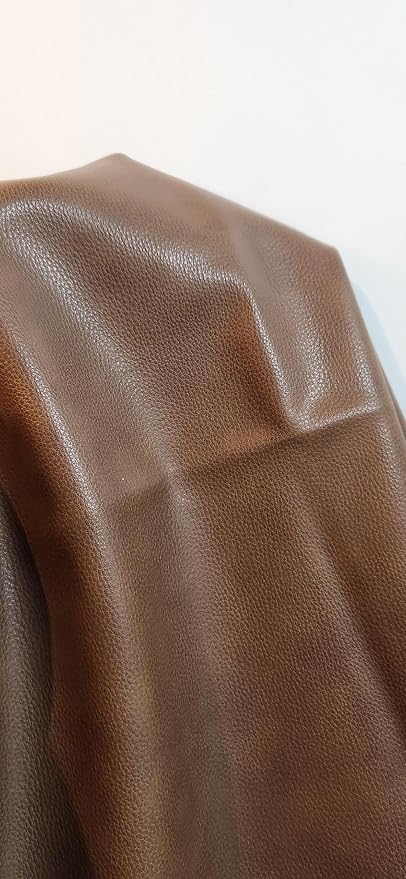 Walnut Brown Soft Faux Leather Fabric PU (Peta Approved Vegan) Leather by The Yard Synthetic Pleather 0.9 mm Nappa 3 Yards (108 x 54 inch) Soft Smooth Upholstery (Walnut, 3 Yards (108"x54") - Image 4