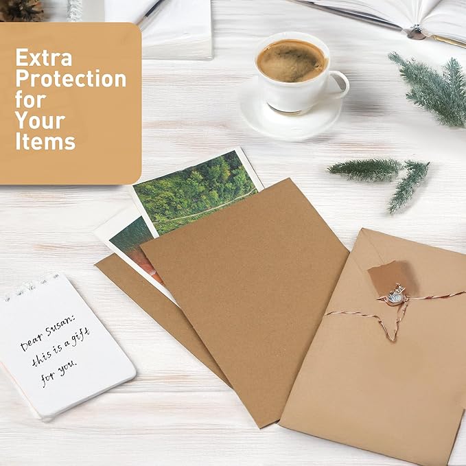 FARRAY 100 Pack 11x14 Inch Corrugated Cardboard Sheets, 1.8mm Thick Brown Kraft Cardboard Backing, Bulk Flat Cardboard Inserts Filler Pads for Packing, Shipping, Mailers, Crafts - Image 5