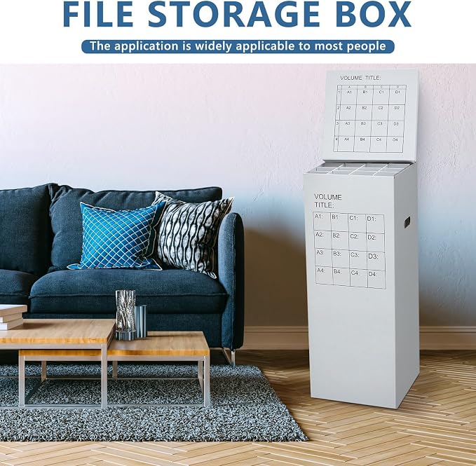 2 Pack Blueprint Holder Storage Organizer for Storing Poster Anchor Charts 32 Slots 31 x 14.2 x 14.2 Inch Blueprint Roll File Holder for Architectural Map School Office Home Items - Image 6