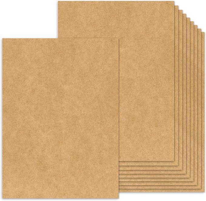 Lakeer 300 GSM A3 Kraft/Craft Paper Craft Liner Sheet for DIY Craft (Brown Color) Photo Sheet - Pack of 10 by Lakeer