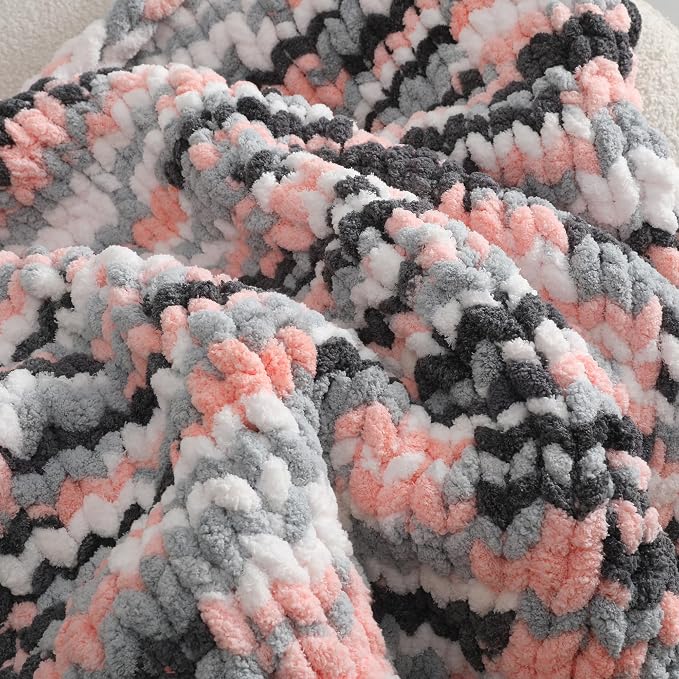 Chunky Chenille Yarn for Hand Knitting 8 Jumbo Pack Chunky Yarn for Hand Soft Blanket Knitting, Bulky Thick Fluffy Yarn for Crocheting (Sage Green + Kitten) - Image 4