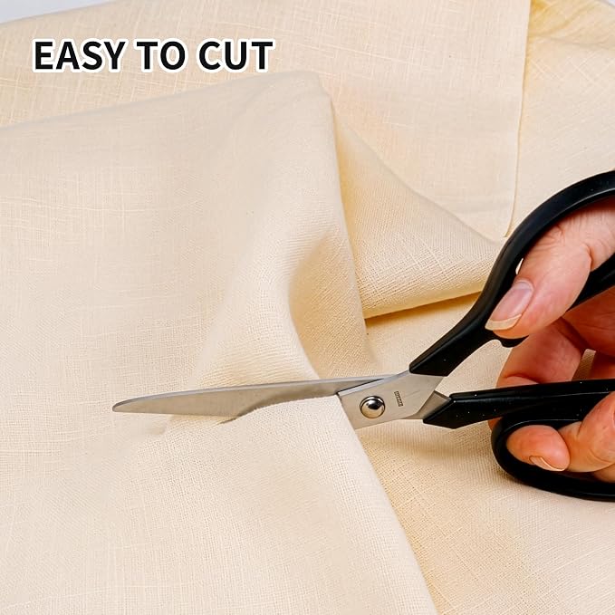 Pllieay Off-White Linen Needlework Fabric for Tablecloth (57 by 39 Inch) | Needlework, Dressmaking, Skirts, Bag, Embroidery, Tablecloths and Garments Craft - Image 5