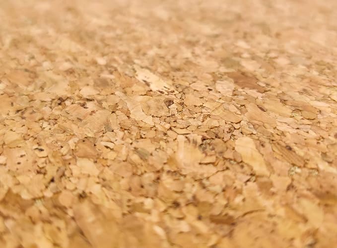 Cork Fabric Faux Leather Sheets for Sewing, Cork Vegan Leather for Earrings, Cork Material for Crafts, Hair Bow Fabric, Shoes, Bags & Purse Fabric (Chunky, 4' x 4') - Image 3