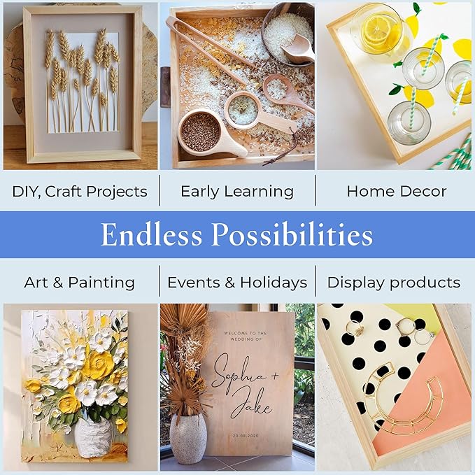 Painting Panels 8 x 10 x 1-1/2-inch, Pack of 4 Blank Wooden Signs for Crafts, Wood Cradled Panels for Home Decor, by Woodpeckers - Image 6
