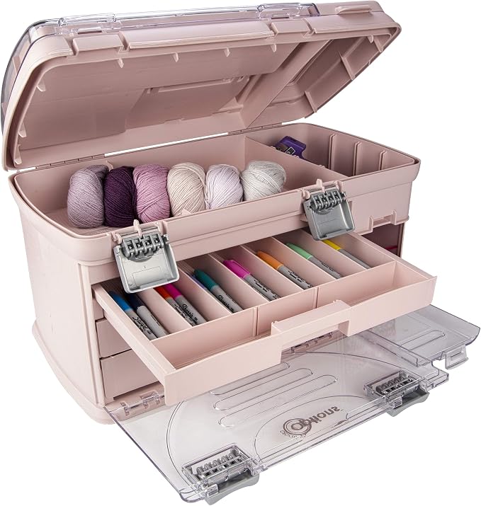 Large Three Drawer Organization System - Two Small Utility Stows | Battery, Jewelry, Small Parts, Craft, Sewing, Paint, Collectibles Storage - Image 2