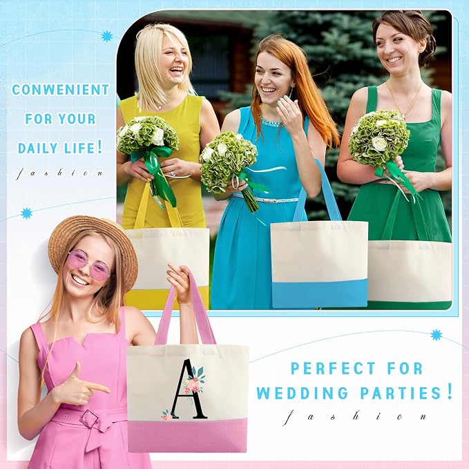 Sanwuta 12 Pcs Mini Canvas Tote Bag Small Sublimation Blank Reusable Grocery Cloth Tote for Women Craft DIY Gift Shopping (Bright) - Image 6