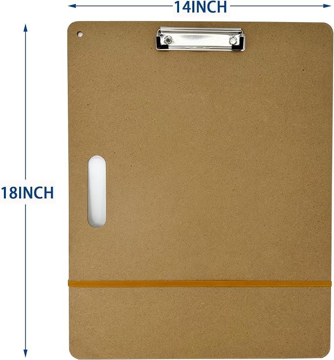 2Pcs 14" x 18" Drawing Board, Artist Sketch Boards with Handle for Drafting Art, Portable Wooden Clipboard for Class or Studio Fit in Artists Tote - Image 4