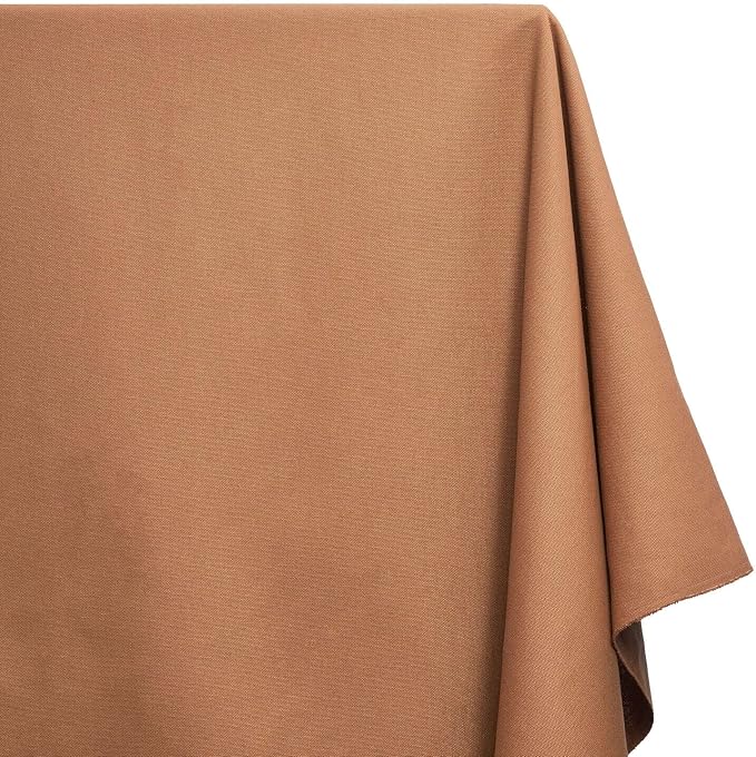 Cotton Duck Canvas Fabric Heavy Duty Outdoor 10 Oz Thick Cloth Material By The Yard & Roll Wholesale - Nutmeg (1 Yard) - Image 3
