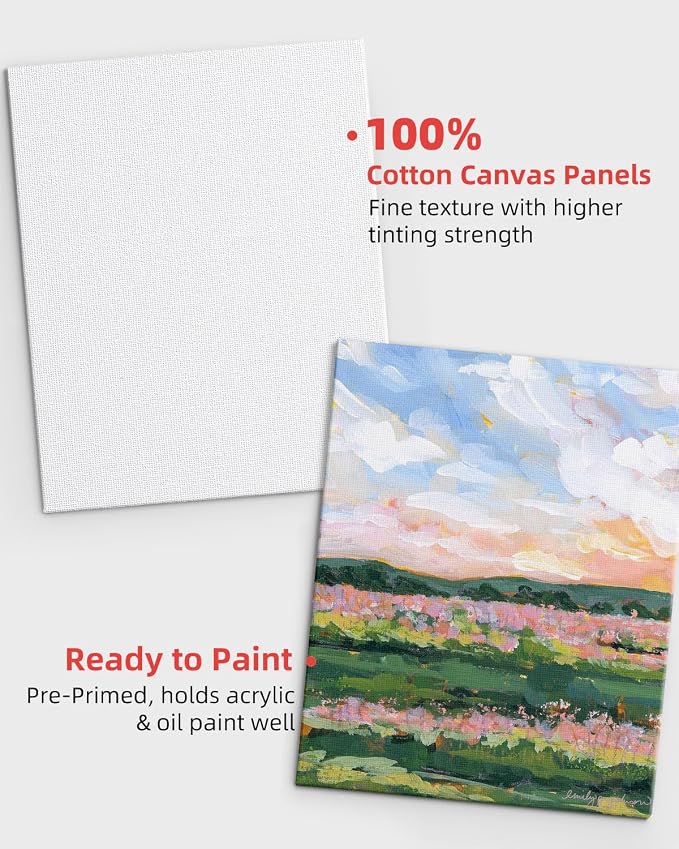 72 Pcs 5x7inch Small Canvas Boards for Kids Painting,Flat Panels | Gesso Primed Acid-Free 100% Cotton for Acrylics Oil Watercolor Tempera Paints - Image 3