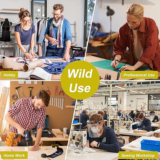 Quilting Ruler Set with A3 Cutting Mat – Includes 2 Acrylic Rulers, 28mm Rotary Cutter, China Marker, Tape Measure, PU Bag – Perfect for Fabric, Leather, Vinyl, Paper – Complete DIY Craft Kit