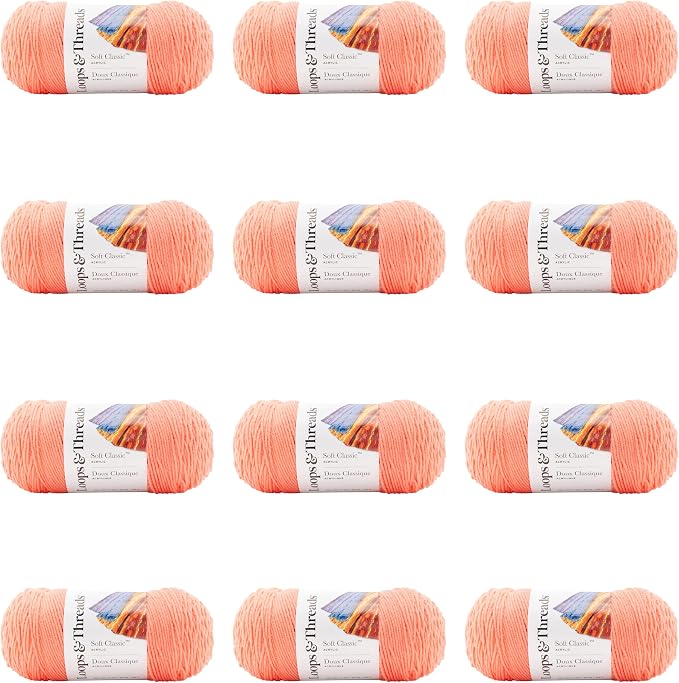 MICHAELS Bulk 12 Pack: Soft Classic™ Solid Yarn by Loops & Threads® by CraftSmart