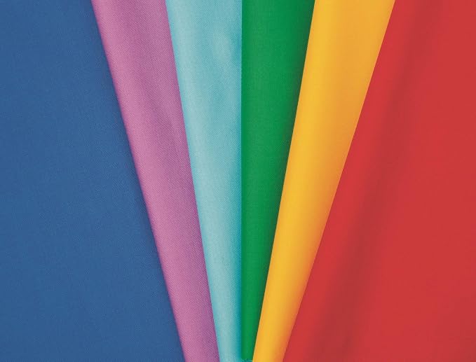 100% Cotton Fat Quarters Fabric Bundles for Sewing | 20 pieces of 18x22 inch rainbow precut cotton fat quarters in the Color Wheel Solids collection - Image 2