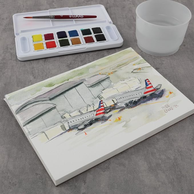 New York Central Watercolor Block, 300lb/640gsm Cold Press, 9"x12" 2 Pack, 20 Sheets Total - Archival Watercolor Paper for Artists, Gelatin Sized, Durable Water Color Paper, Wet and Dry Media - Image 4