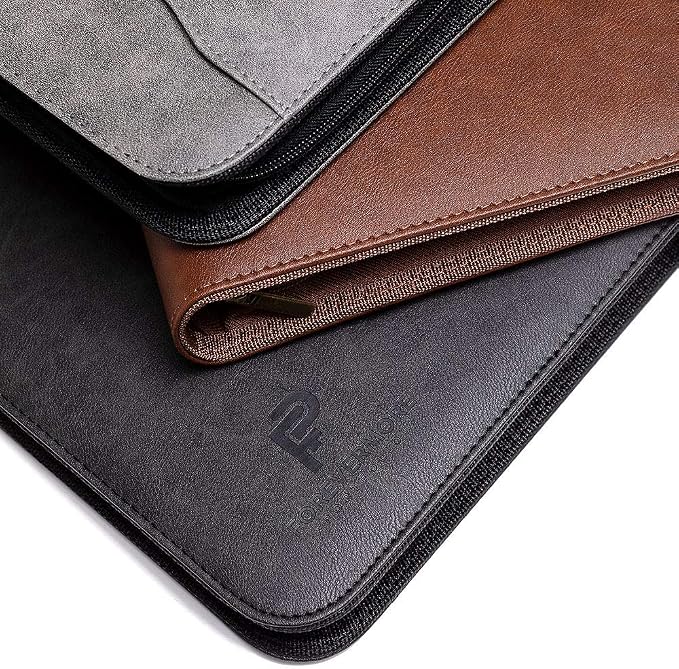 Forevermore Portfolio Binder, 1.5" Permanent 3-Ring, Vegan Leather, Black - Image 6