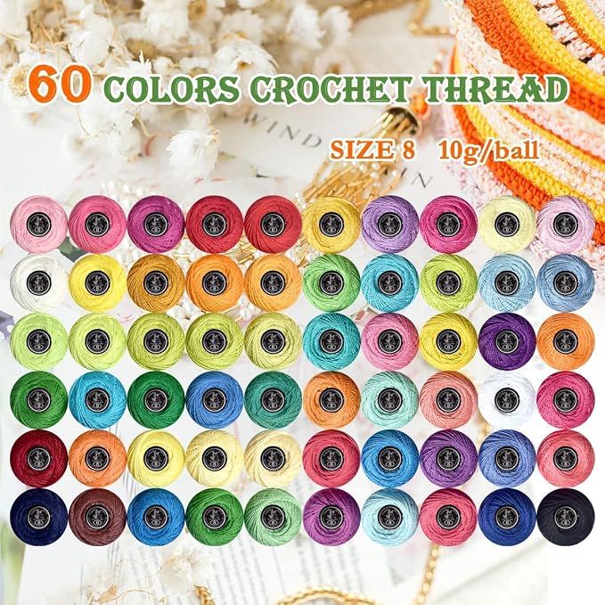 Crochet Thread Classic 60 Colors - Image 4