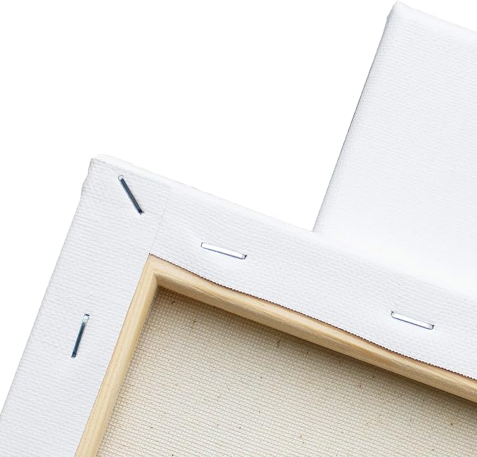 Stretched Canvas for Painting - 6x6 White Canvas Bulk Pack of 12,Primed,100% Cotton,5/8 Inch Profile of Super Value Pack for Acrylics,Oils & Other Painting Media. - Image 7