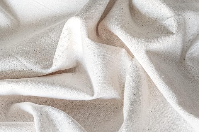 100% Organic Cotton Muslin Fabric, 60" Wide and 1 Yard in Length - Versatile Fabric for Dolls, Dress Liners, Drapes, Embroidery and Craft - Dye-Free, All-Natural and Toxic-Free (1 Yard) - Image 2