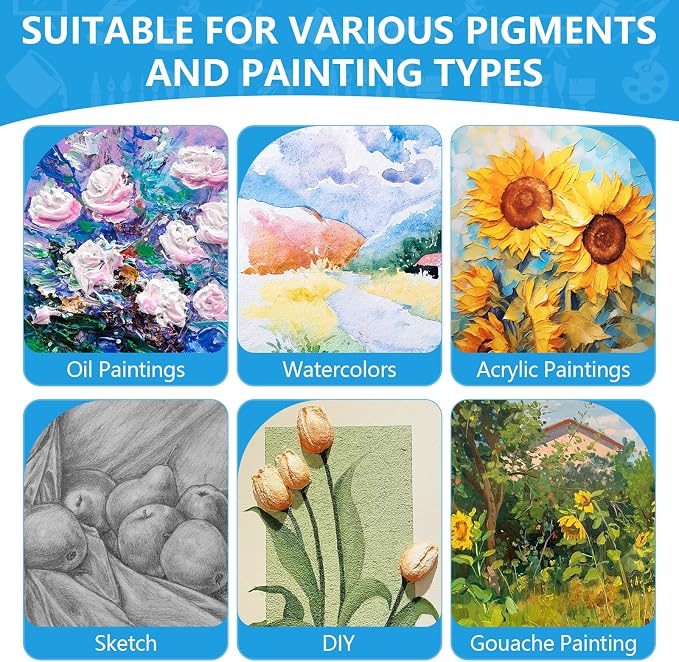ESRICH Stretched Canvas for Painting 5x7, 48 Pack Small Canvases for Painting 5/8" Profile Primed Acid-Free Blank Painting Canvas for Kids & Artists for Decorations, Painting Parties. - Image 5