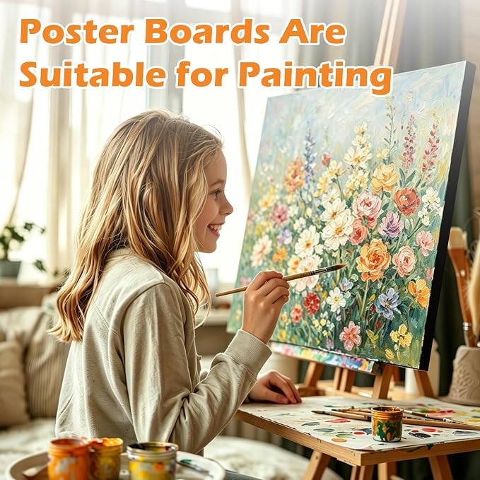 30 Sheets Black Poster Board, 24x36 inches Large Poster Paper, 250GSM Thickness Blank Posterboard Bulk for Office Project, School Supplies, DIY, Signs Project Presentations, Crafts and Drawing - Image 7