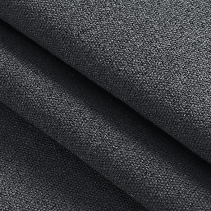 12oz Heavy Duty Canvas Fabric, 59" W Natural Cotton Duck Cloth 1 Yard | by The Yard, Durable, Thick & Heavy Sewing Material, for Arts & Crafts, Bags, Covers, Backings, Painting, Home Decor, Grey by Foreate