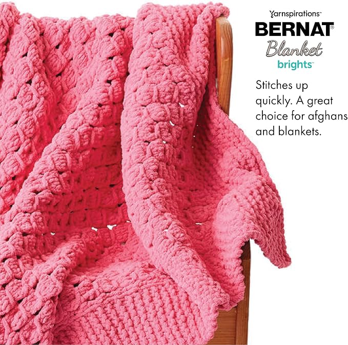 Bernat Blanket Brights Chenille Crochet Yarn, Race Car Red, 2-Pack | #6 Super Bulky Yarn, 100% Polyester, Soft Chenille Crochet Yarn for Blankets, Knitting & Crafts, 220yd, 300g/10.5oz per skein - Image 3