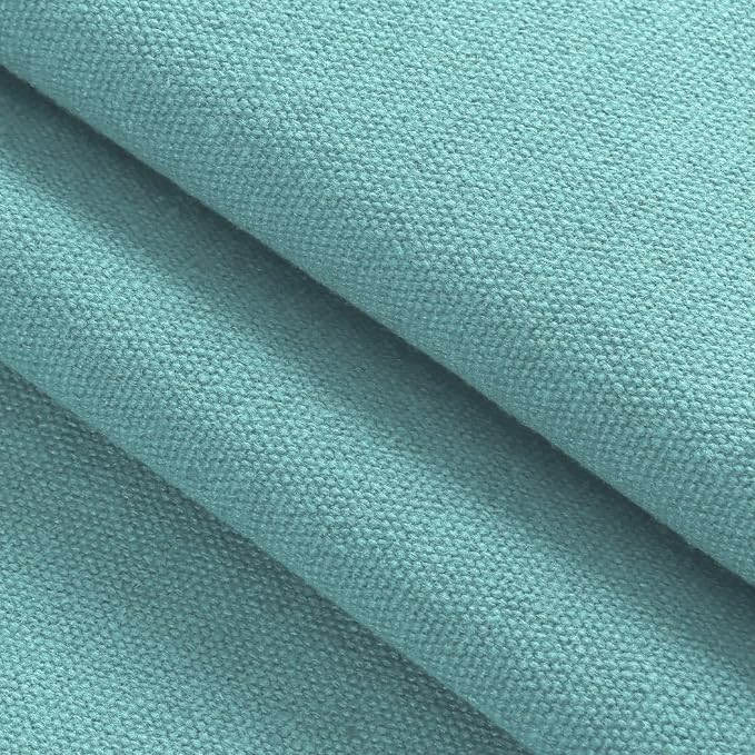 12oz Heavy Duty Canvas Fabric, 59" W Natural Cotton Duck Cloth 1 Yard | by The Yard, Durable, Thick & Heavy Sewing Material, for Arts & Crafts, Bags, Covers, Painting, Home Decor, Pale Turquoise by Foreate
