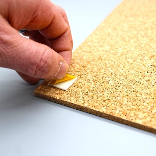 Flipside Products 12" x 12" x 5mm Natural Brown Cork Squares, Wall Tiles, Square Pinning Cork Board, Bulletin Board Mini Wall Board - 16 Pack - Image 4