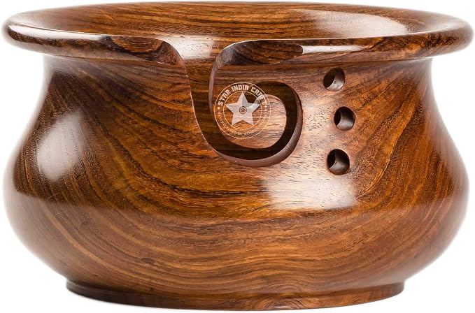 SIC Wooden Yarn Winder, Large Capacity Hand Crank Ball Maker, Style 01I | Large capacity; solid hardwood; smooth hand crank; center-pull balls by STARINDIACRAFT