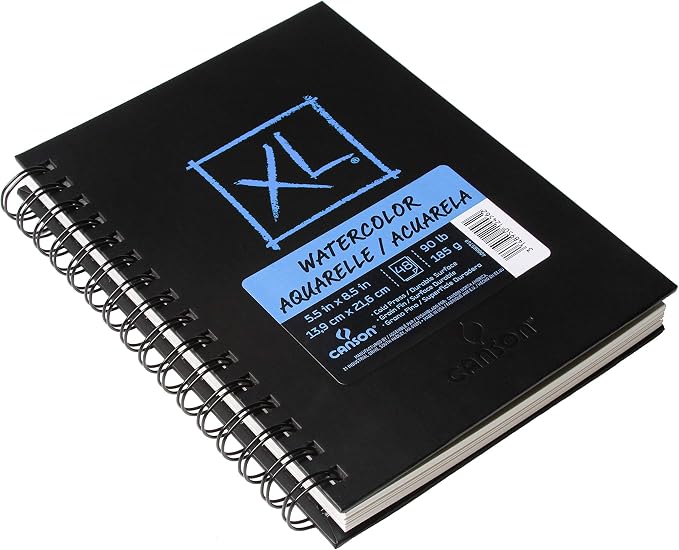 Canson XL Series Art Book Watercolor, Midweight White Paper, Side Wire Binding, 48 Sheets, 5.5X8.5 inch - Image 2