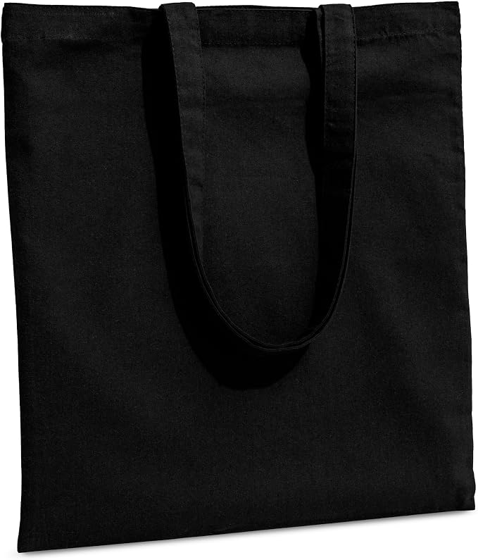 Carrywell Canvas Tote Bags, 15"x16", Bulk Totes For Screen Print, Blank Cotton Cloth Reusable Shopping Bags by Carrywell