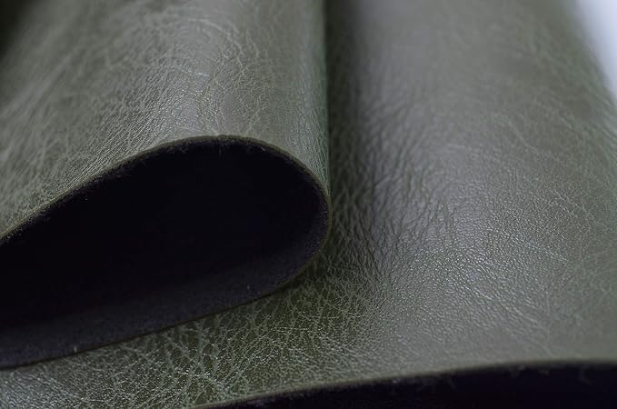 Wento Thick 2 Yard Faux Leather Fabric Soft Skin Grain PU Leather Fabric for Furniture Cover Reupholster Sofa Chairs Cushions Vinyl Upholstery (2 Yards, Dark Green) - Image 3