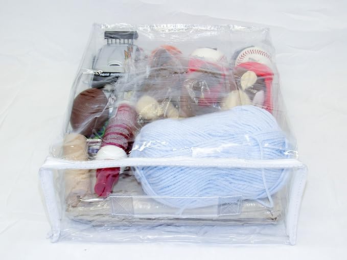 4-Pack Heavy Duty Vinyl Zippered Closet Square Storage Bags (Clear) for Sheets, Arts & Crafts, Toys and Much More! (12" x 15" x 5") 3.9 Gallon - Image 2