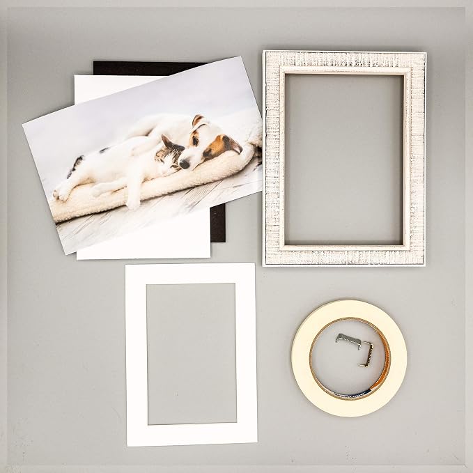 11x14 Mat for 12x16 Frame - Precut Mat Board Acid-Free Show Kit with Backing Board, and Clear Bags Textured White 11x14 Photo Matte For a 12x16 Picture Frame Matboard for Framing, Pack of 100 Mats - Image 5