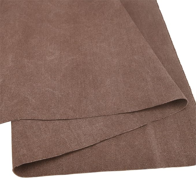100% Cotton Canvas by The Yard, 16oz Natural Duck Fabric for DIY Upholstery, Tool Bags, Painting, Work Aprons & Crafts (Soild Washed Canvas-Coffee, 1 Yard (58" x 36")) - Image 8