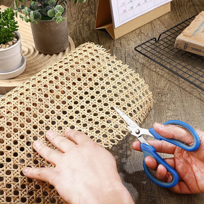 3 Feet 18'' Width Natural Woven Cane Webbing Roll, Rattan Repair Material | Pre-woven Natural Rattan Cane Webbing Roll, Durable Material, Flexible to Cut, Ideal for Chair Repair, Cabinet Renovation - Image 7