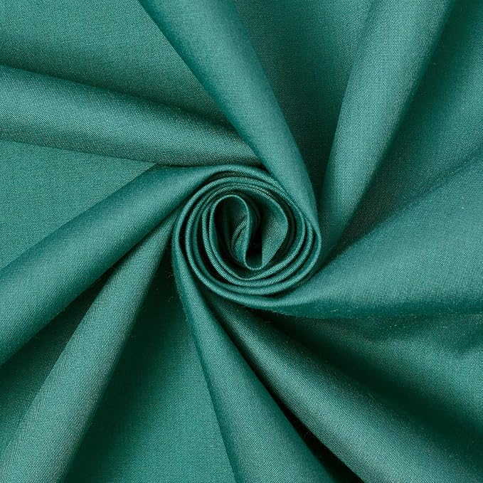 Cotton Polyester Broadcloth (44/45 Inch) Plain Weave Fabric by The Yard - for Sewing Fashion Apparel, Decor, & More (Teal, 5 Yards) by FWD