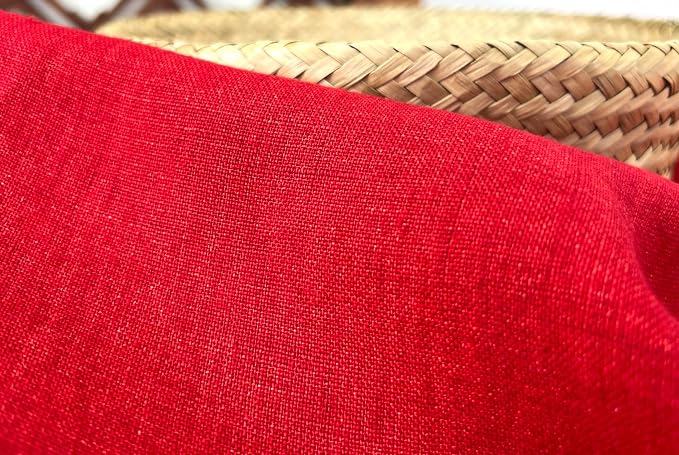 100% Linen Fabric, Délavé Vintage Yarn Dyed, Medium-Heavy Weight – 52" Wide Pre-Washed Soft for Apparel, Crafts & Home Decor | The Linen Lab (Red, 3 Yard pre Cut) - Image 2