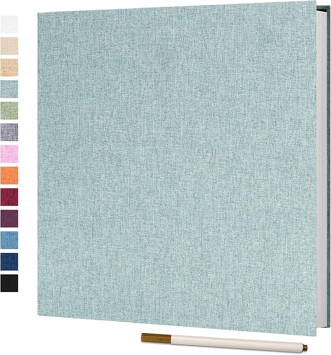 Vienrose Large Photo Album Self Adhesive for 4x6 8x10 10x12 Pictures Scrapbook Album DIY Scrap Book 40 Sticky Pages with A Metallic Pen 13"x12.6"40 Pages Turquoise | Large Scrapbook Album, 20 Sheets, 4x6 8x10 10x12 Photos, Metallic Pen, DIY Memory Book... by Vienrose