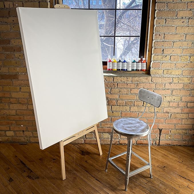 milo Stretched Artist Canvas, 48x60 inch, 2 Pack, 1.5” inch Profile | 11 oz Primed Large Canvases, Thick Gallery Wrapped Deep Edge Frame, Blank White Ready-to-Paint Art Supplies for Acrylic, Oil - Image 5