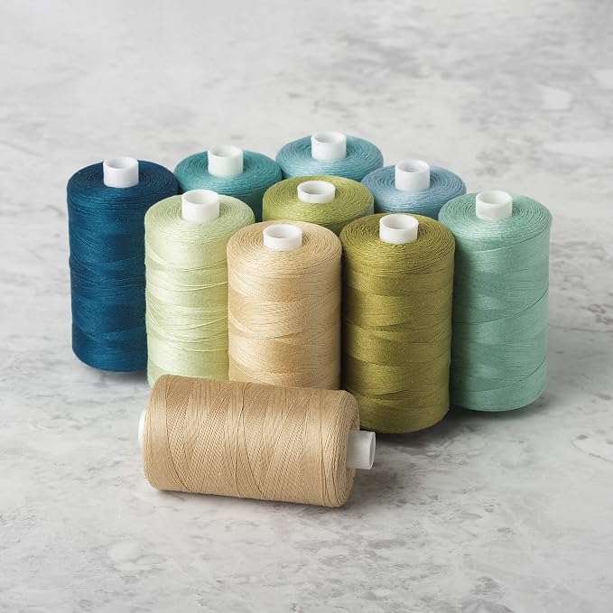 Connecting Threads 100% Cotton Thread Sets - 1200 Yard Spools (Set of 10 - Shoreline) - Image 3