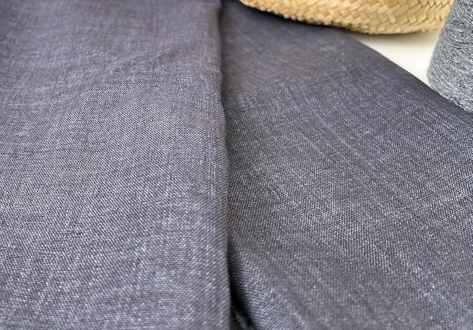 100% Linen Fabric, Délavé Vintage Yarn Dyed, Medium-Heavy Weight – 52" Wide Pre-Washed Soft for Apparel, Crafts & Home Decor | The Linen Lab (Dark Grey, 1 Yard pre Cut) - Image 2