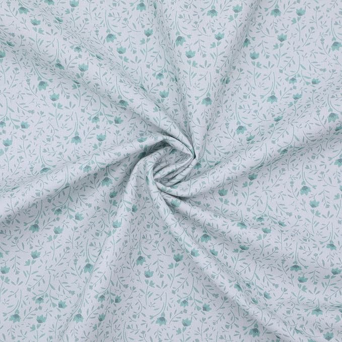 Tinyspool & Co. 100% American Cotton Fabric – 3 Yard Cut Quilting Fabric – Prewashed Preshrunk Yardage for Quilt Backing Borders Binding Sewing Crafts – Merry Mermaid No.10 – Mint White - Image 3
